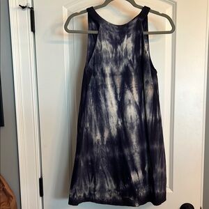 Moon River Blue and White Halter Sundress